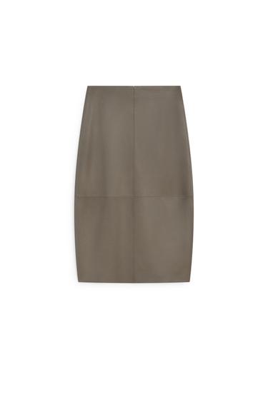 Midi pencil leather skirt - LIMITED EDITION — Black gold 2