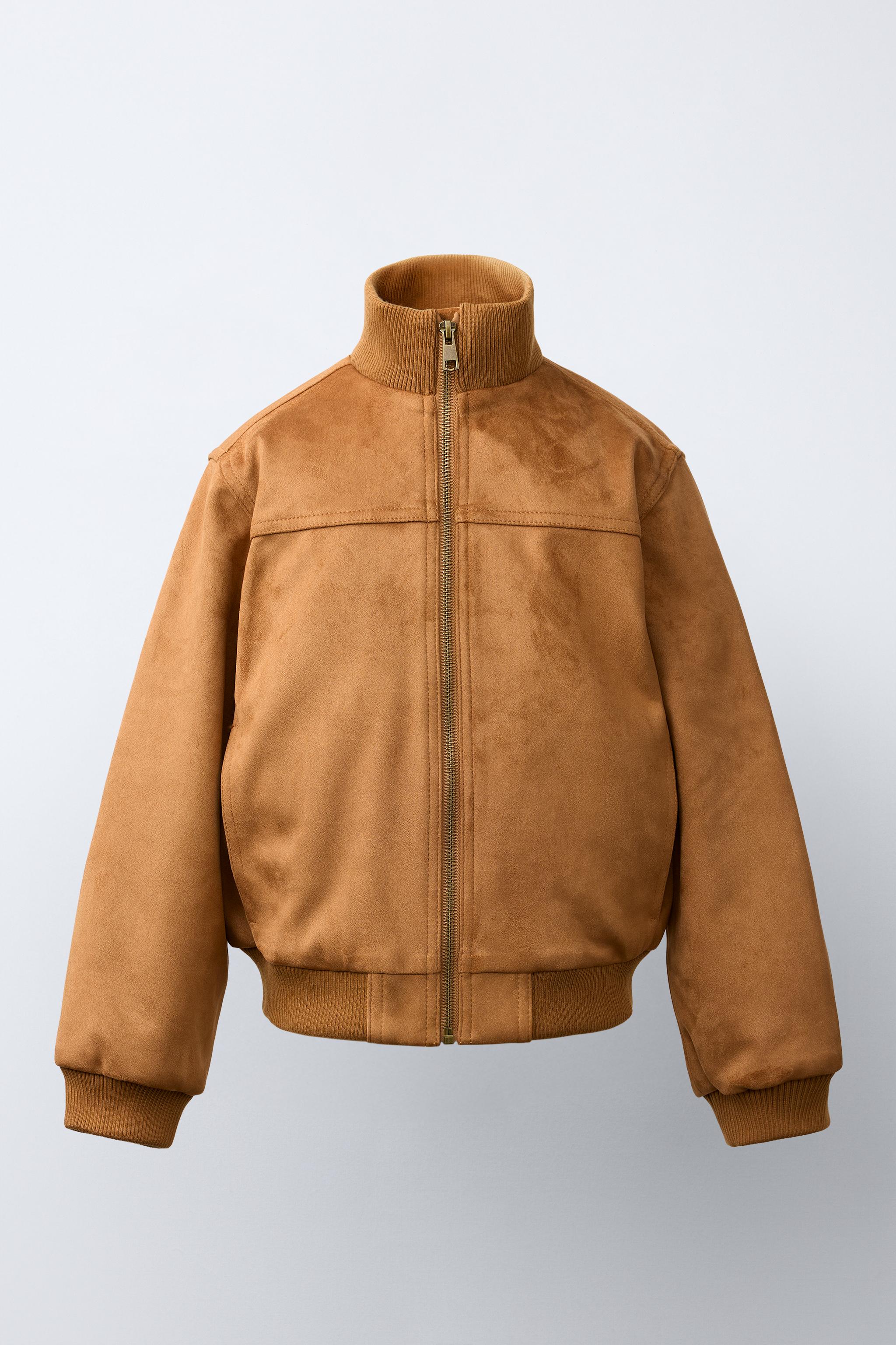 FAUX SUEDE BOMBER JACKET