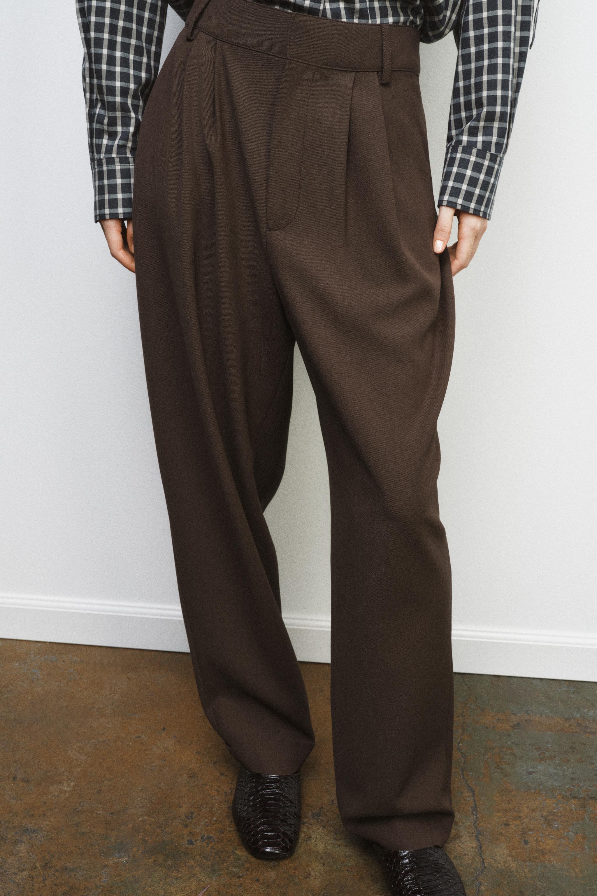 PANTALON À PINCES AVEC LAINE ZW COLLECTION