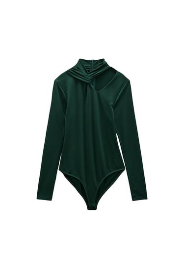 KNOTTED CUT-OUT BODYSUIT