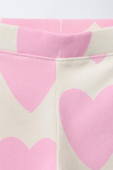 LEGGING CÔTELÉ IMPRIMÉ - Rose de Zara - Image 2