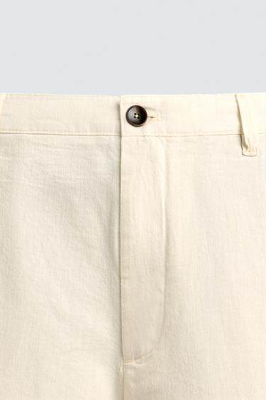 PANTALON CHINO COUPE DÉCONTRACTÉE - Écru de Zara - Image 8