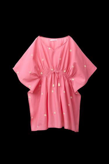 KAFTAN MIT STICKEREI UND SPIEGELN - Pink von Zara - Bild 0