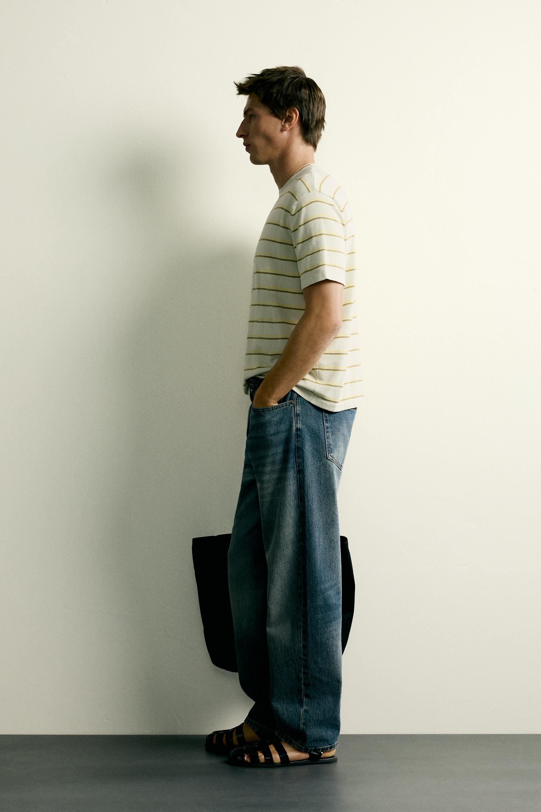 STRIPED REGULAR FIT KNIT T-SHIRT