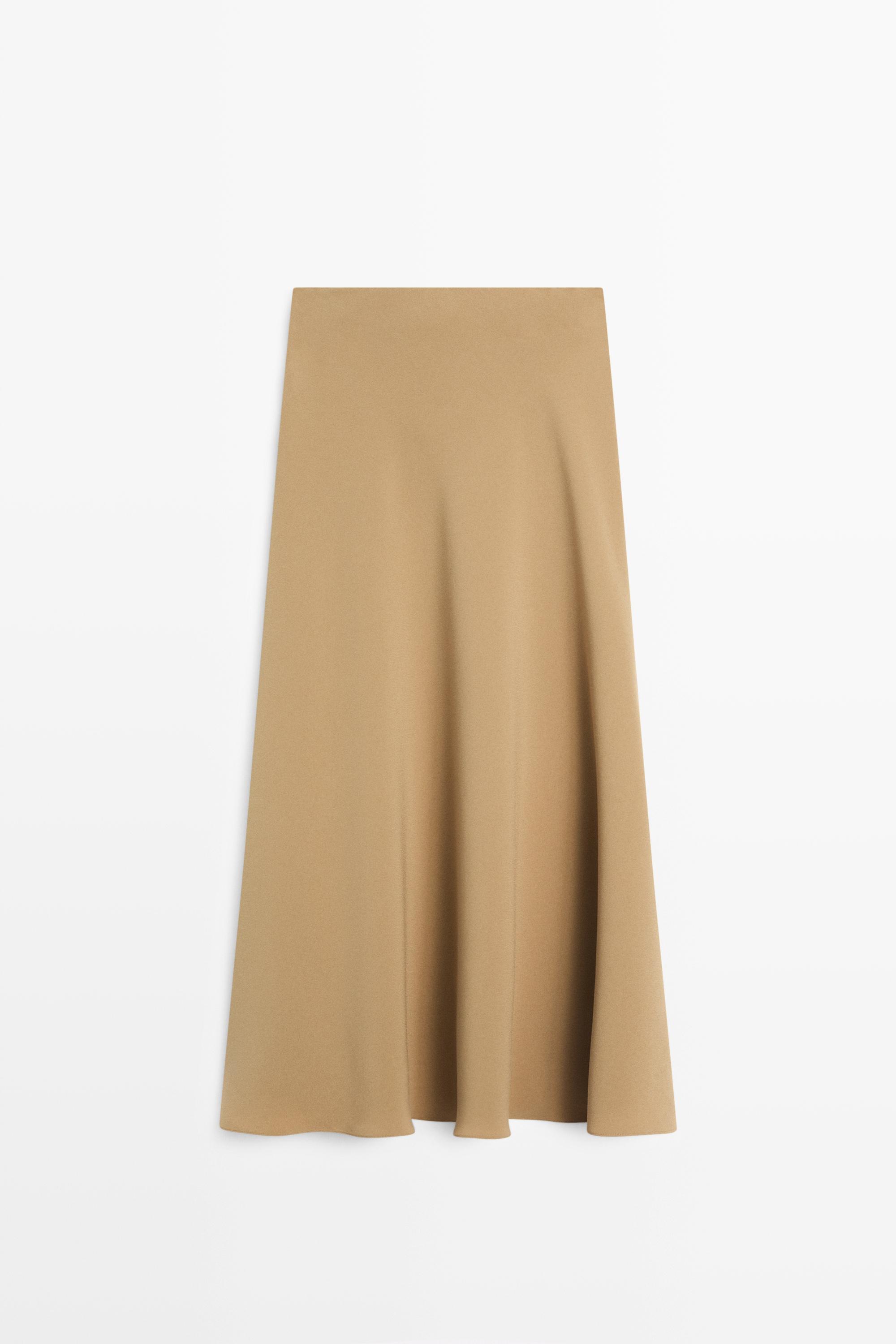 Flowing flared midi skirt - STUDIO