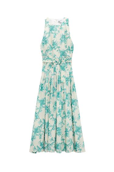 PRINTED MIDI DRESS