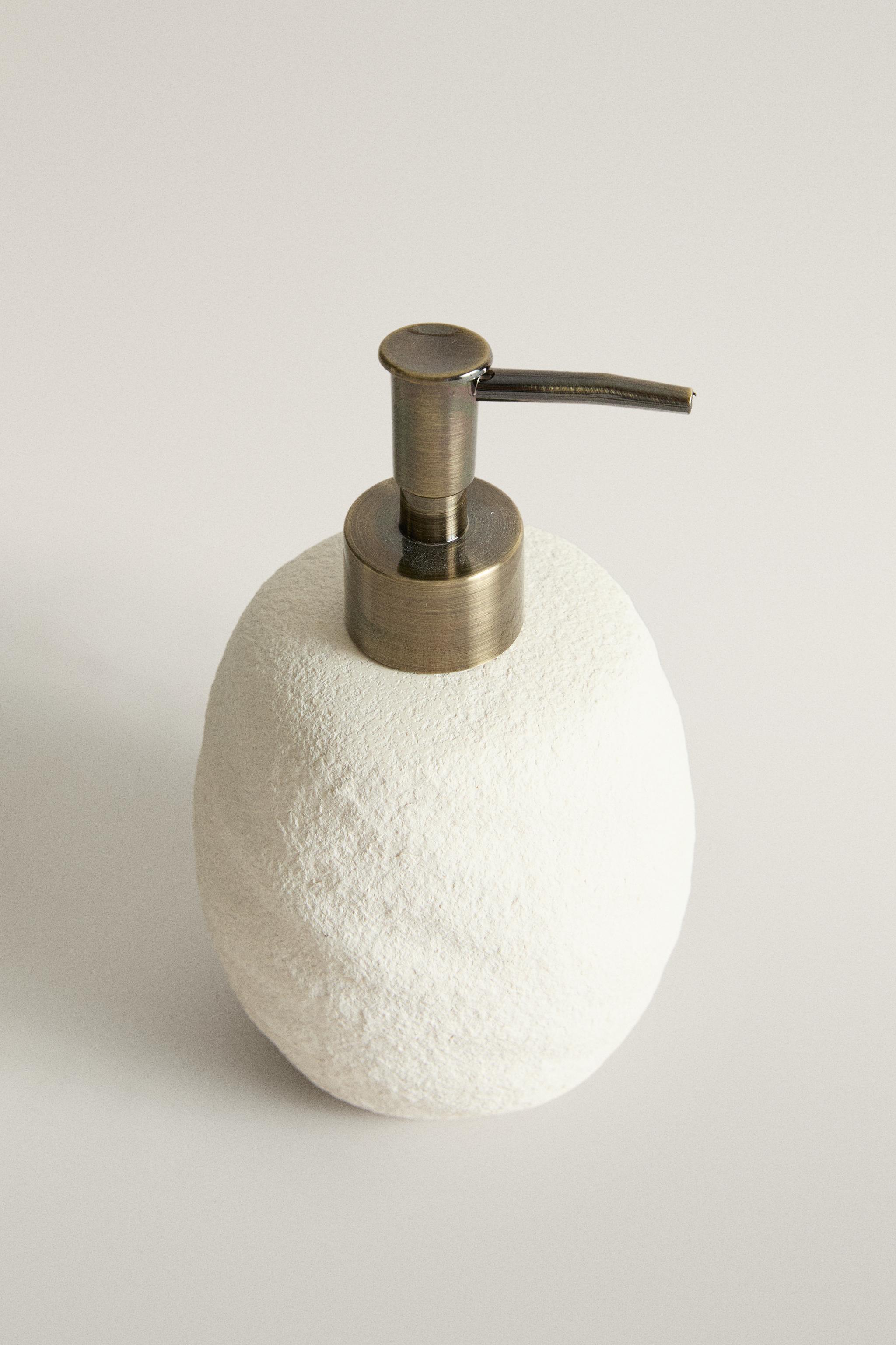 DISTRIBUTEUR SAVON CÉRAMIQUE TEXTURÉE