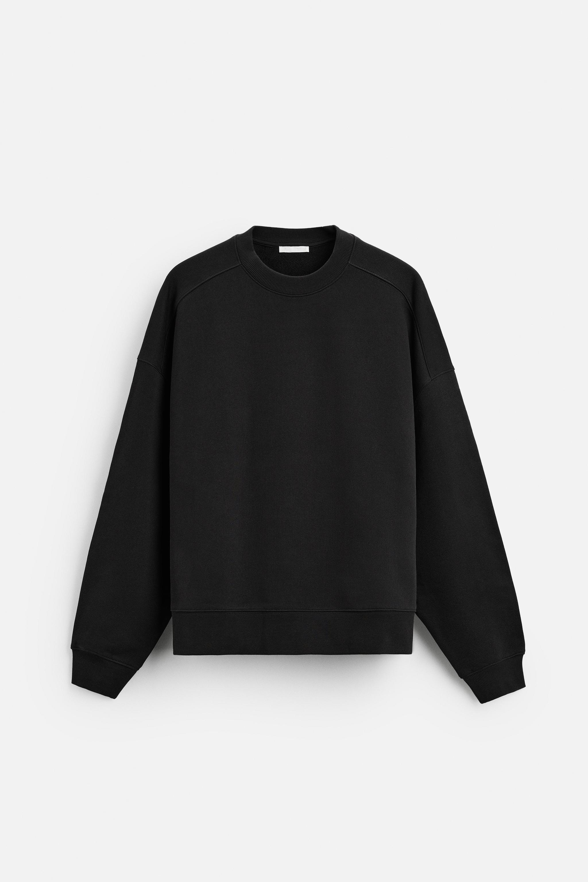 BOXY FIT CREW NECK SWEATSHIRT - Dark eggplant | ZARA United