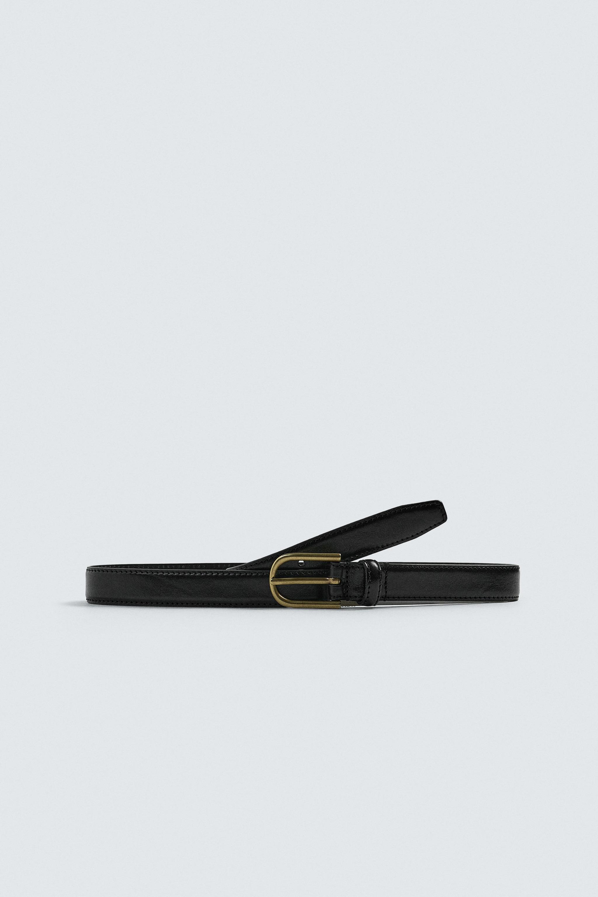 TOPSTITCHED LEATHER BELT AARON LEVINE X ZARA