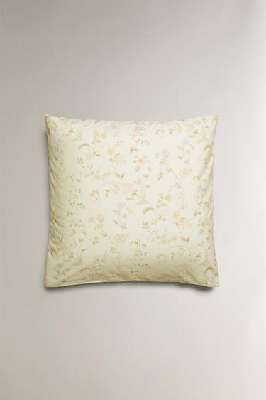 TAIE D’OREILLER IMPRIMÉ FLORAL - Vert d'eau de Zara - Image 2