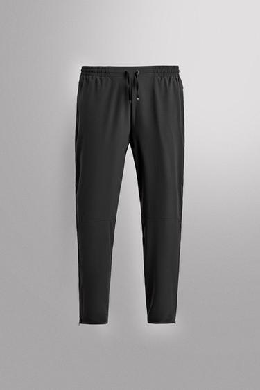 Zara TEHNIČKE PANTALONE U BLOKOVIMA BOJA – antracit siva