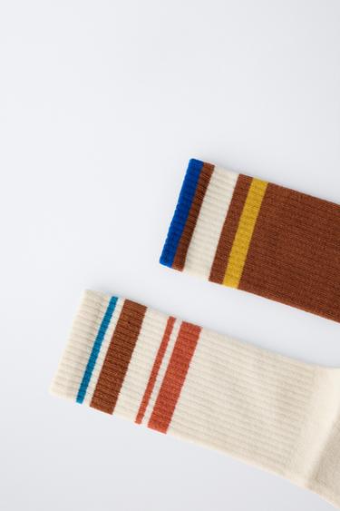 2-PACK OF LONG STRIPED SOCKS - Multicoloured by Zara - Image 2