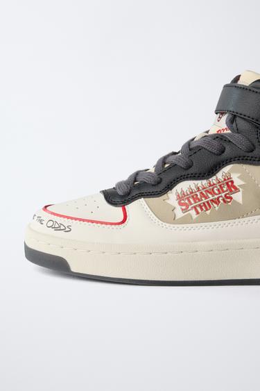 STRANGER THINGS © NETFLIX HIGH-TOP SNEAKERS - Red by Zara - Image 3