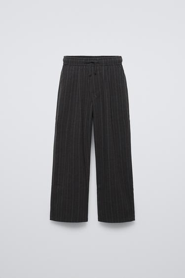 Zara PINSTRIPE PANTS - Gray