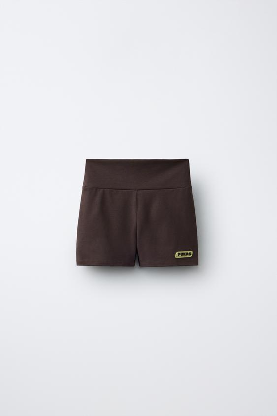 PUKAS SURF RIB CYCLING LEGGINGS - Brown de Zara - Imagen 0