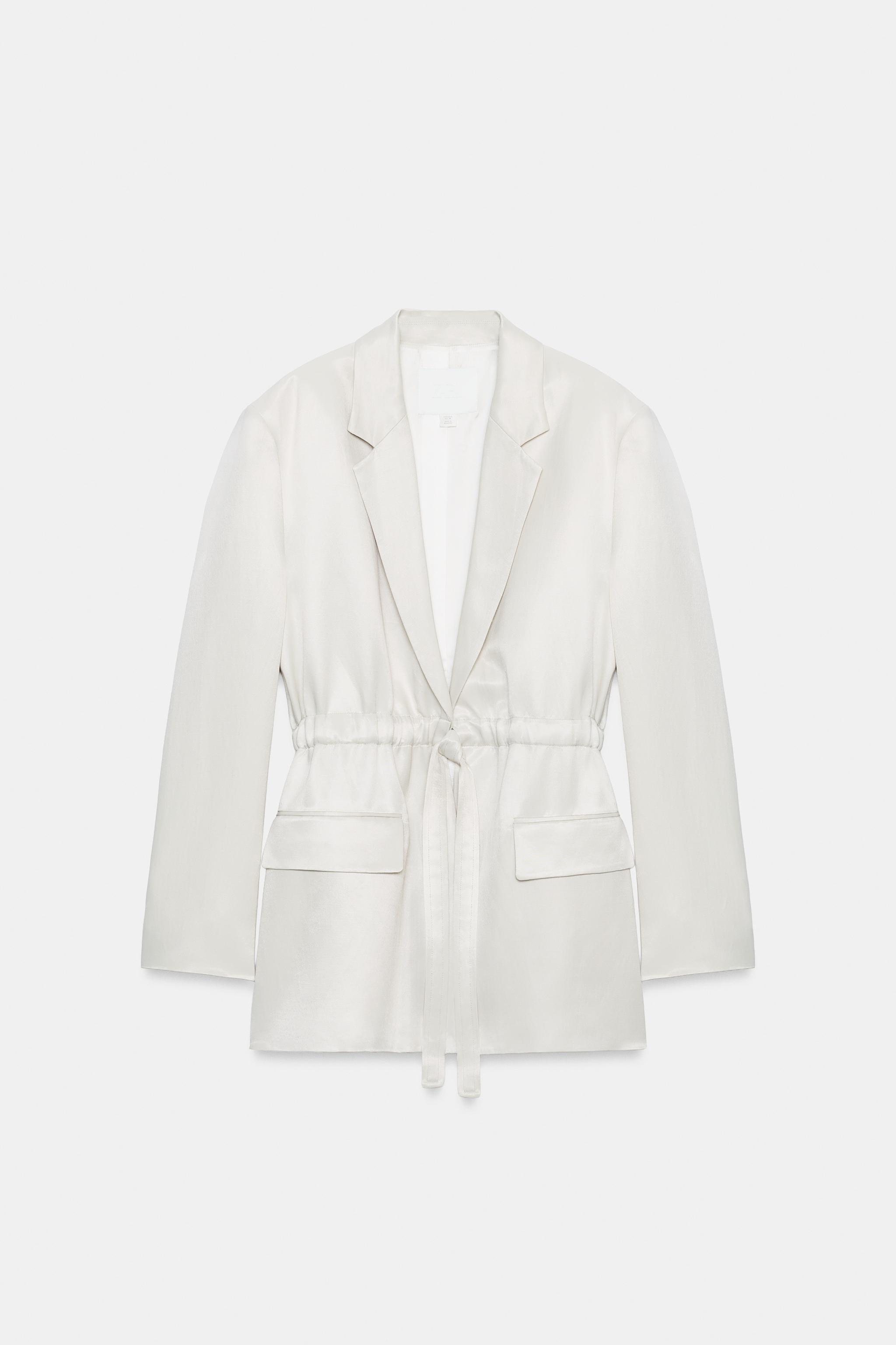 Женские пиджаки Zara ZW COLLECTION SATIN BLAZER — фото 6
