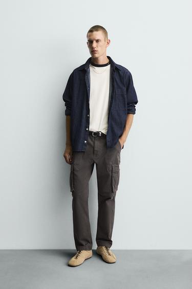 PANTALÓN CARGO RELAX FIT - Gris oscuro de Zara