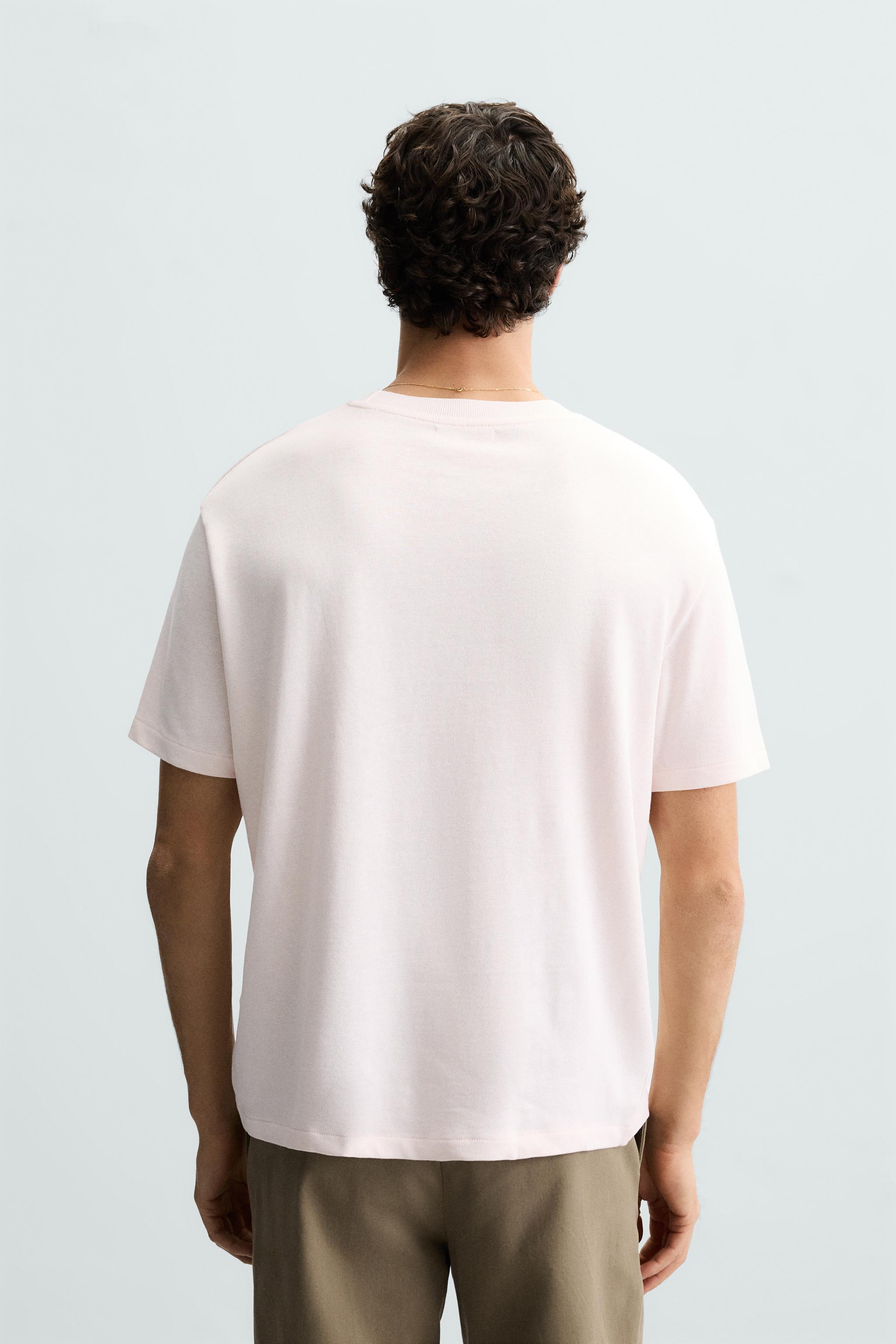 REGULAR FIT KNIT T-SHIRT - White | ZARA New Zealand