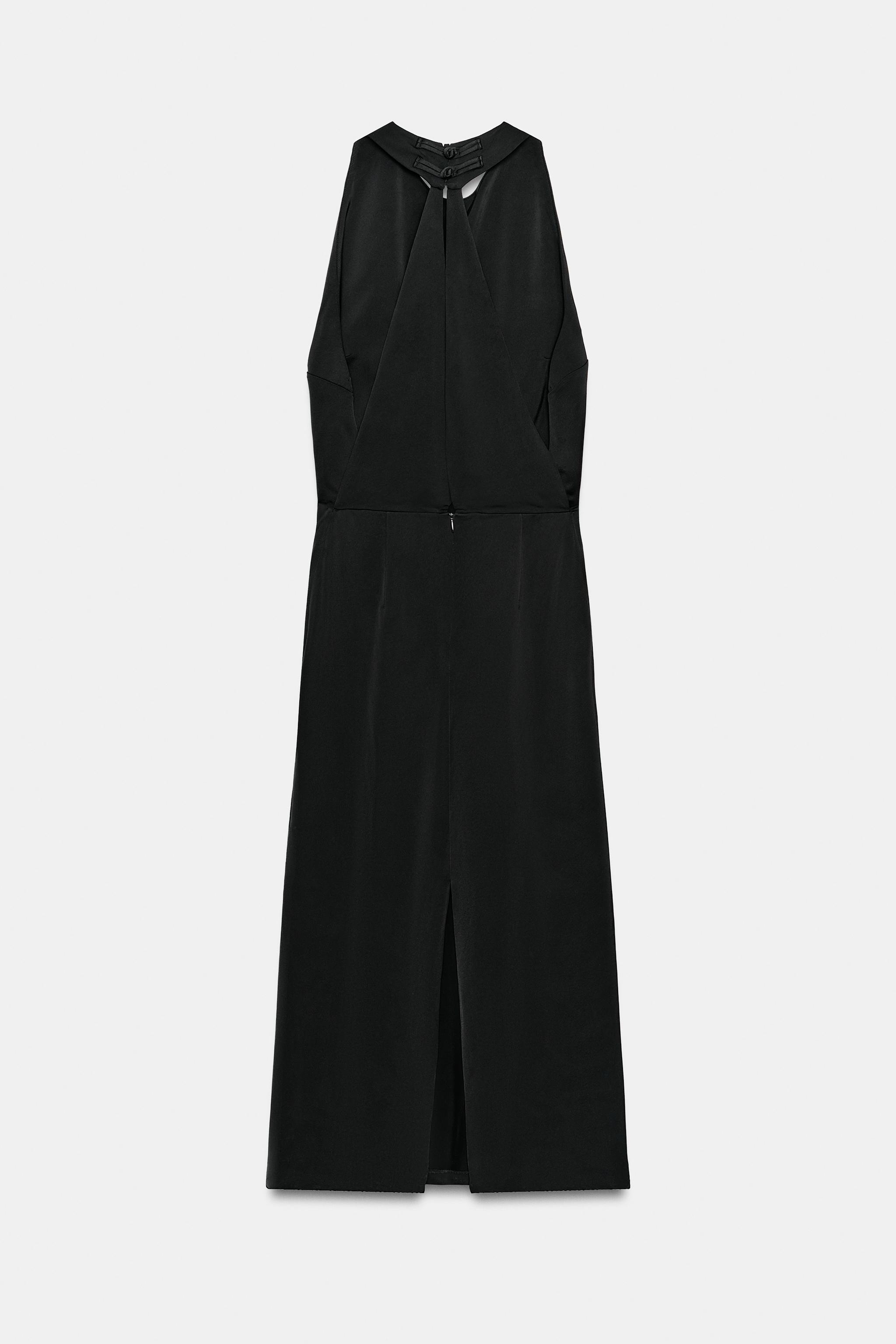 Zara ZW COLLECTION SATEN YÜZEYLİ ELBİSE görsel 8