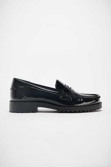 Zara PENNY LOAFERS - Black