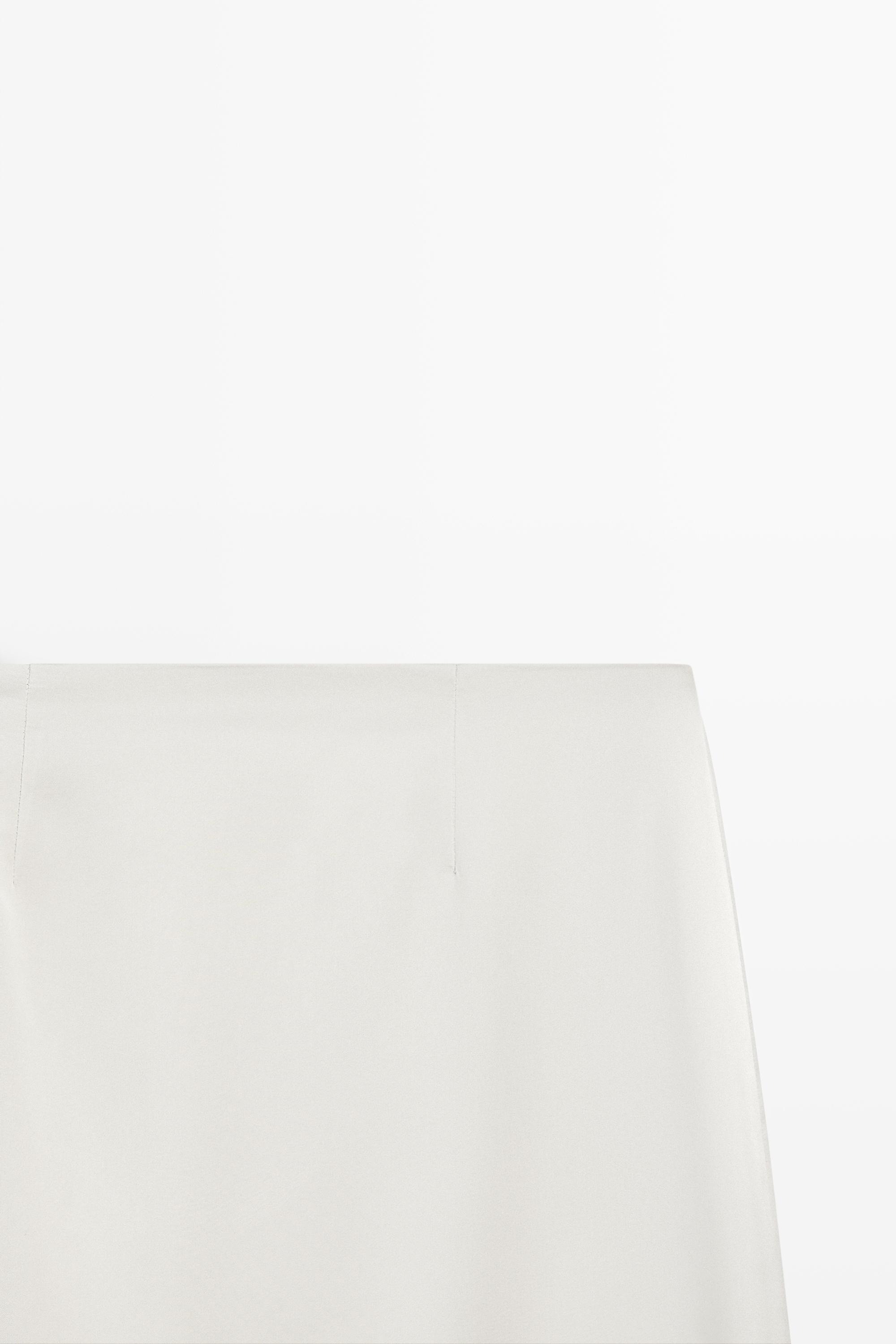 Satin lace midi skirt