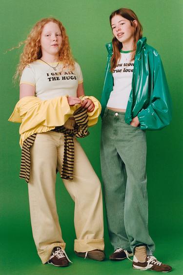 BARREL TROUSERS - Green by Zara