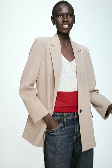 BLAZER COM BOTÃO - Areia da Zara