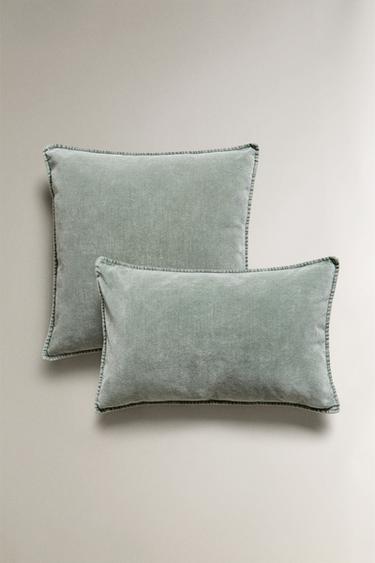 VELOURS KUSSENHOES - Lichtblauw van Zara - Afbeelding 0