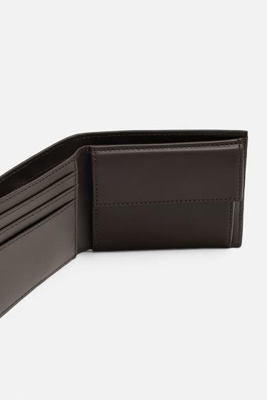 PORTEFEUILLE EN CUIR - Marron de Zara - Image 3