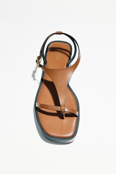 SADALIA PLATAFORMA TIRAS - Marrón de Zara