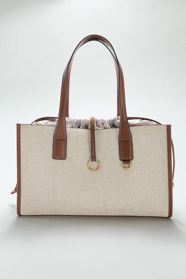 MAXI SHOPPER CANVAS - Écru di Zara