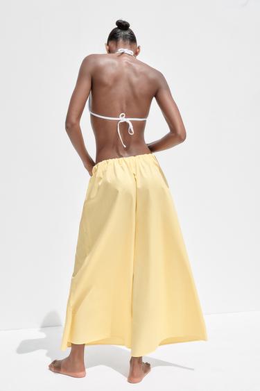 PANTALON JUPE-CULOTTE - Jaune de Zara - Image 4