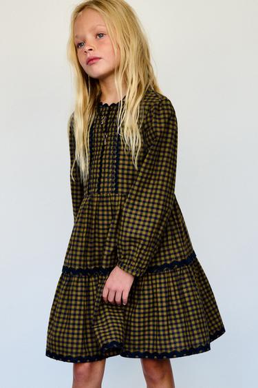 WAVY CHECK DRESS - Greenish by Zara
