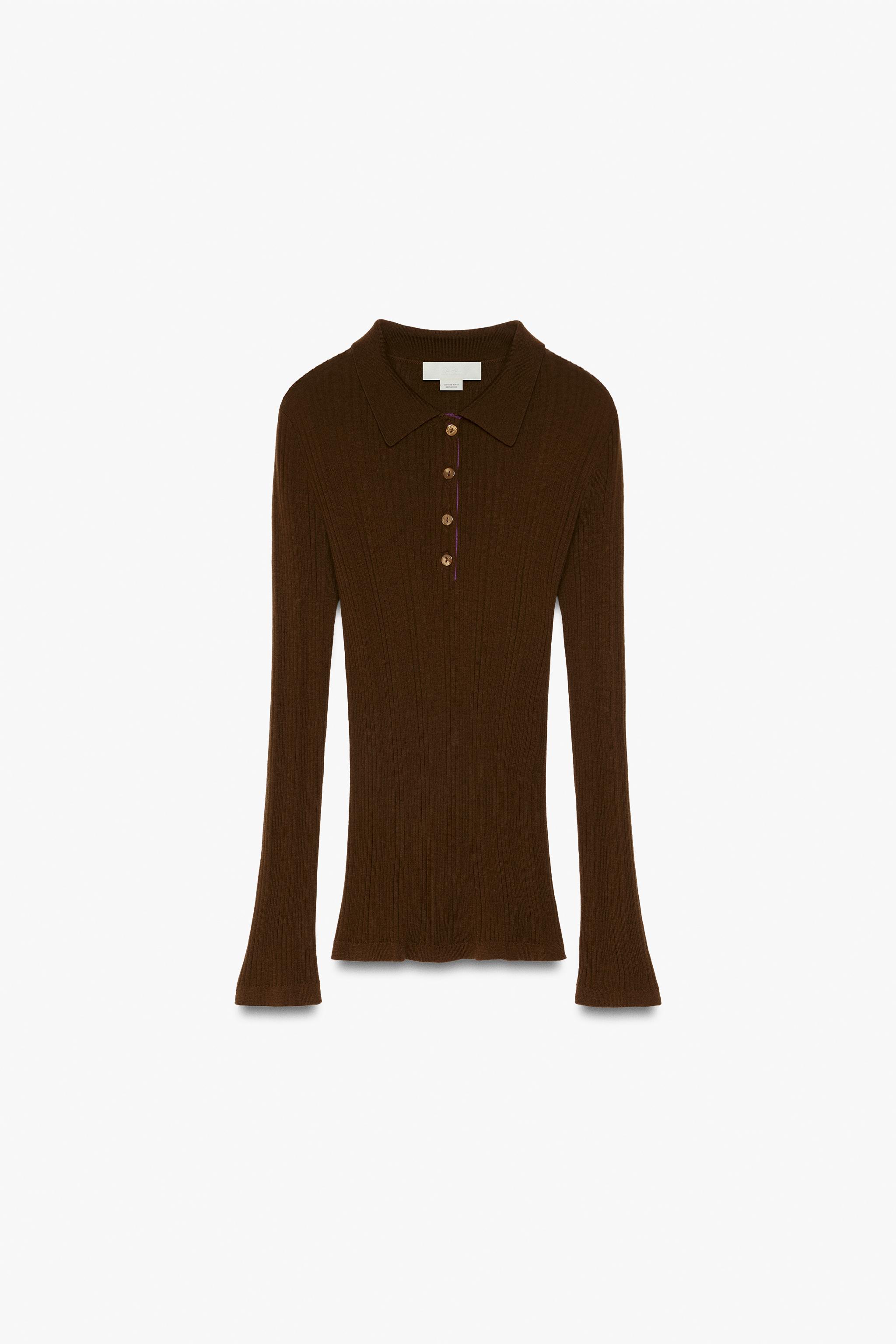 100% Wool Striped Sweater by Zara