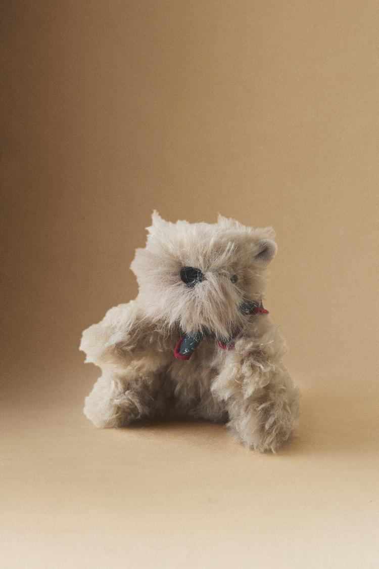 KIDS' SMALL CHRISTMAS DOG PLUSH TOY — Gray