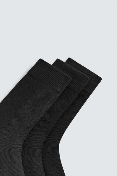 3-PACK OF STRUCTURED SOCKS - Black by Zara - Image 2