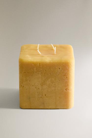 SQUARE CUIR NUIT SCENTED CANDLE - charcoal grey by Zara - Image 1