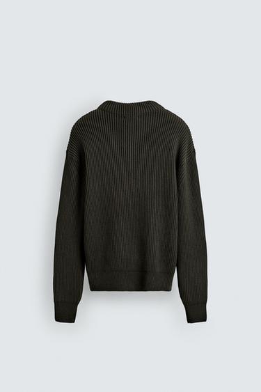 PULL À COL CHEMINÉE - Kaki de Zara - Image 7