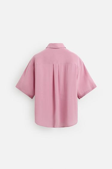 CHEMISE FLUIDE COUPE DÉCONTRACTÉE - Rose de Zara - Image 7