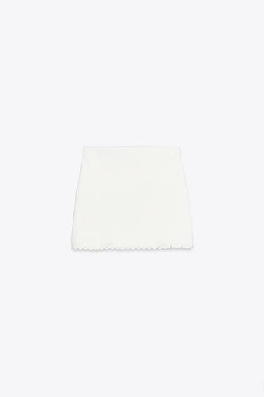 FAUX PEARL KNIT MINI SKIRT - Oyster-white by Zara - Image 5