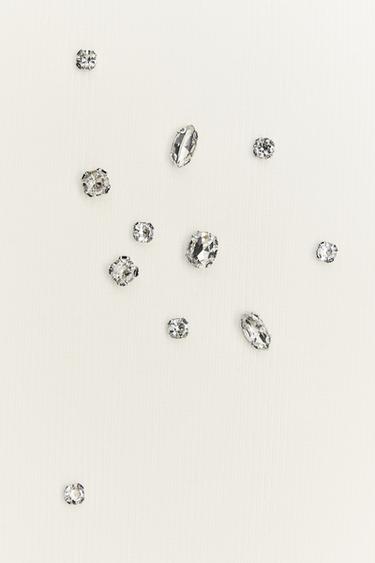 RIBBED JEWEL TOP - White by Zara - Image 6