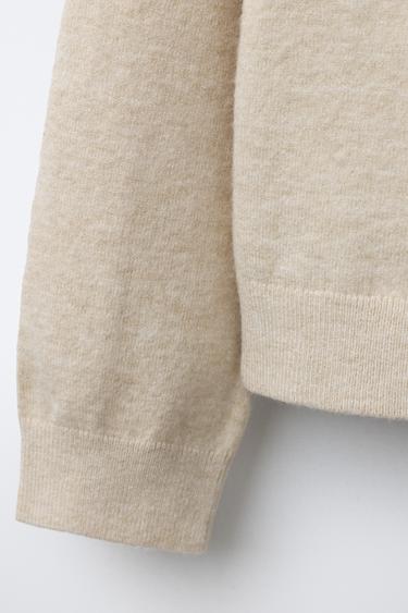 FINE KNIT JUMPER - Light beige by Zara - Image 3