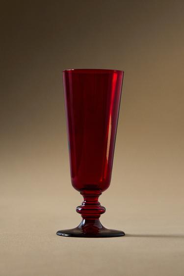 CHRISTMAS FLUTE GLASS — Red 1