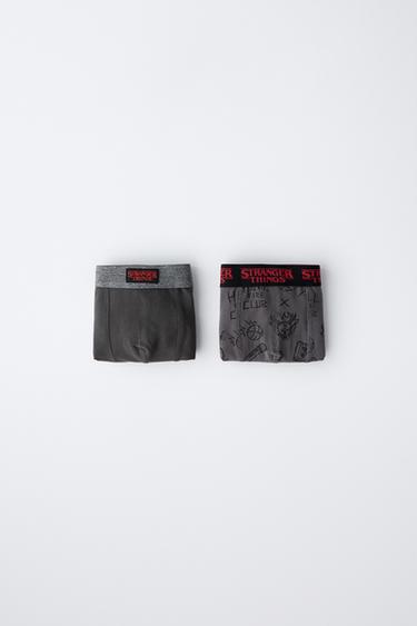 AGES 6-14 / 2-PACK OF STRANGER THINGS ™/ © NETFLIX BOXERS - Anthracite grey by Zara