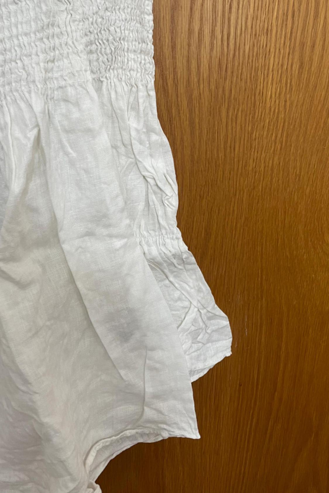 SHIRRED LINEN TOP - Image 6