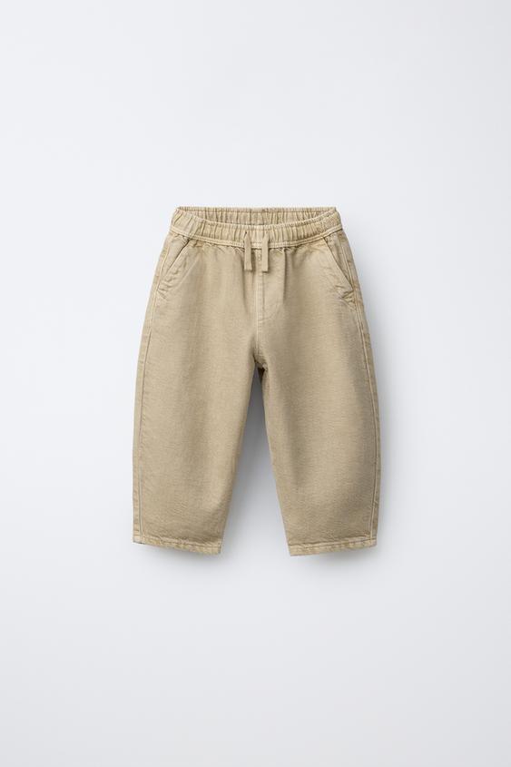 TWILL BAGGY TROUSERS - camel by Zara - Image 0