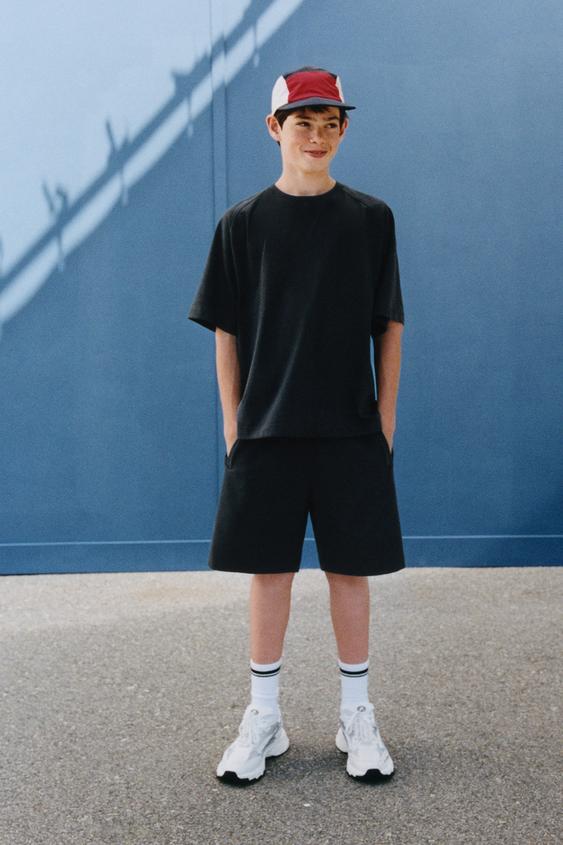 T-SHIRT AND BERMUDA SHORTS SET - Black by Zara - Image 0