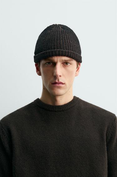 Zara AARON LEVINE X ZARA WOOL BLEND BEANIE - Black - Image 0