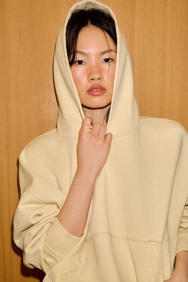 FADED-EFFECT HOODIE - Yellow by Zara