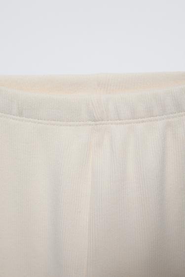 TWO-PACK OF RIBBED LEGGINGS - Light beige by Zara - Image 3